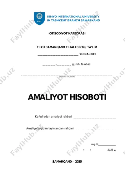amaliyot hisoboti — PDF