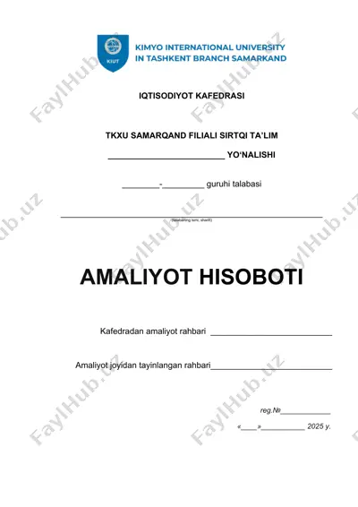 amaliyot hisoboti — DOCX