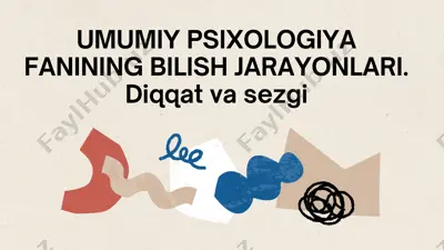umumiy psixologiya fanining bilish jarayonlari — PDF