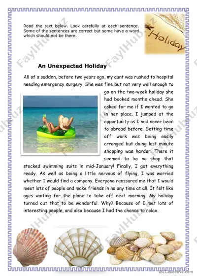 an unexpected holiday — PDF