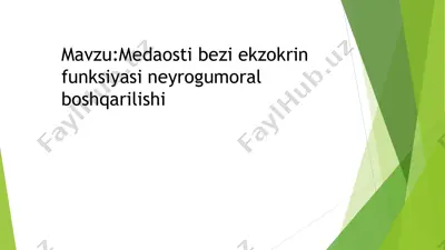 meda osti bezi ekzokrin funksiyasi neyrogumoral boshqarilishi — PDF