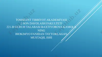 surunkali gepatitlar xolesistitlarda yog’lar hazmlanishi buzilishi (steatoreya) — PPTX