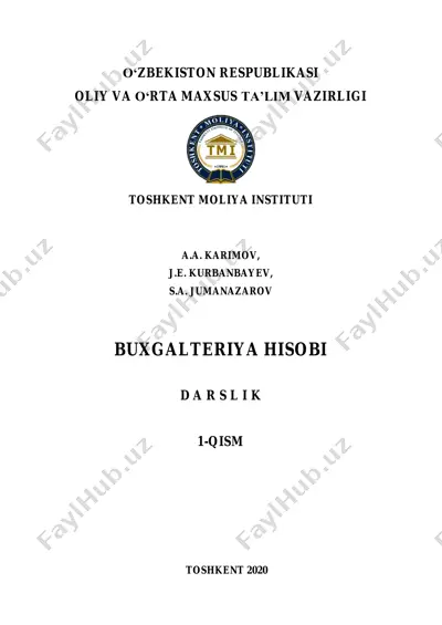 buxgalteriya hisobi 1-qism — PDF