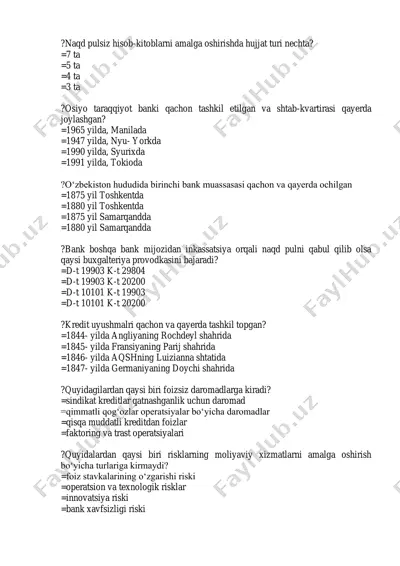 naqd pulsiz hisob-kitoblarni amalga oshirish — PDF