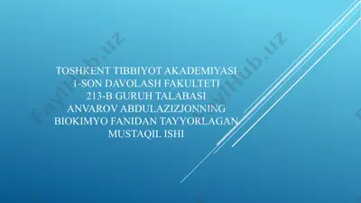surunkali gepatitlar xolesistitlarda yog'lar hazmlanishi buzilishi (steatoreya) — PPTX