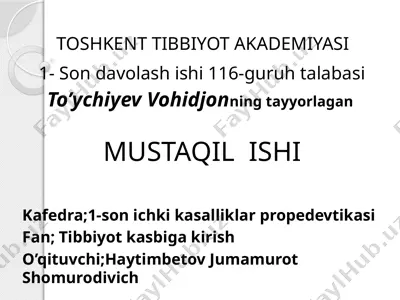 sun’iy nafas berish va yurak masaji — PPTX