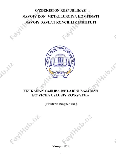 fizikadan tajriba ishlari — DOCX