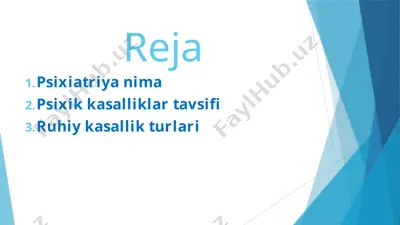psixiatriya nima — PPTX
