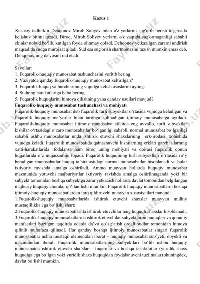 distsiplinni oshirish kazusi — DOCX