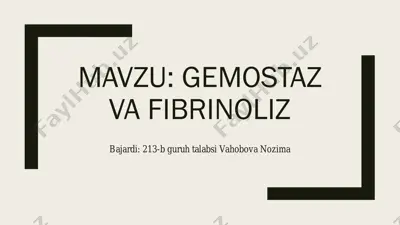 gemostaz va fibrinoliz — PDF