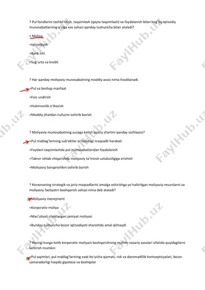moliya munosabatlari — PDF
