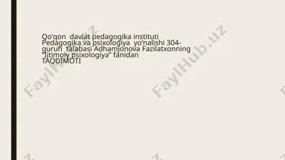 konfliktlarning rivojlanishi va mexanizmlar — PPTX