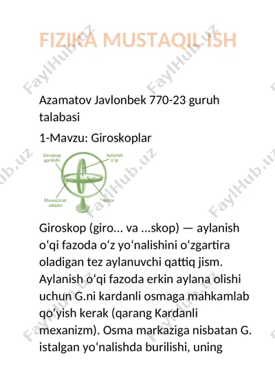 giroskoplar — DOCX