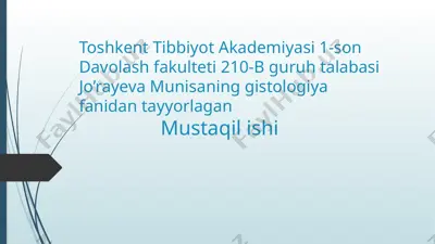 odam embriologiyasi asoslari — PPTX