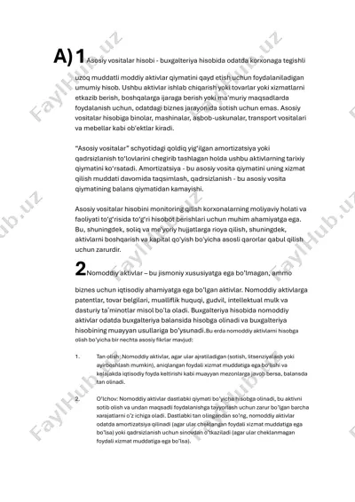 asosiy vositalar hisobi — PDF