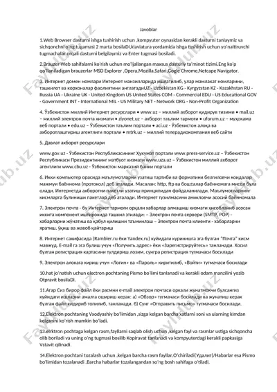 web browser dasturlari — PDF