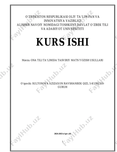 ona tili ta’limida tasviriy matn yozish usullari — PDF