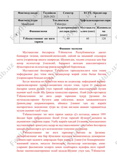 фаннинг мазмуни — DOCX