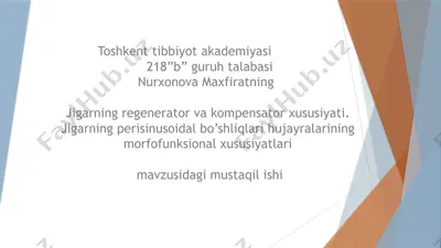 nurxonova maxfirat mustaqil ishi — PPTX