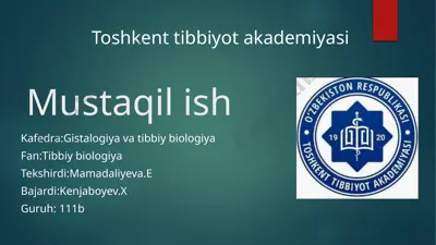 odam genetikasini o‘rganishning dermatoglifika, biokimyoviy usullari. prenatal diagnostika — PPTX