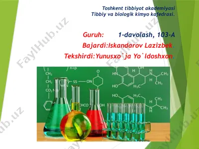 elektrokimyo asoslari — PPTX