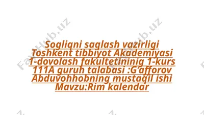 sog'liqni saqlash vazirligi — PPTX
