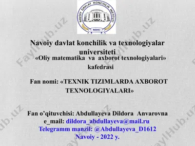 grafika va multimediani dasturlash tizimlari — PPTX