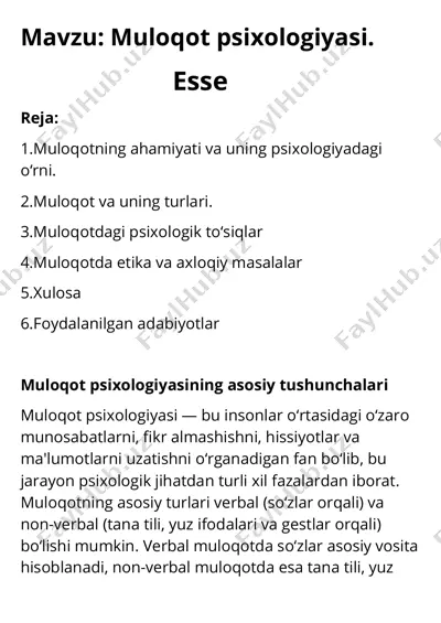 muloqot psixologiyasi — PDF