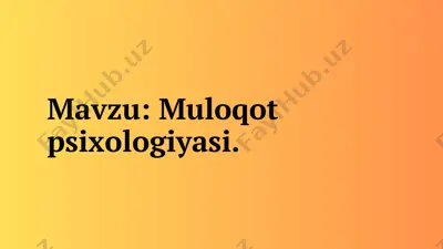 muloqot psixologiyasi — PDF