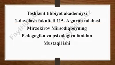 psixologiya fanining predmeti va vazifalari — PPTX