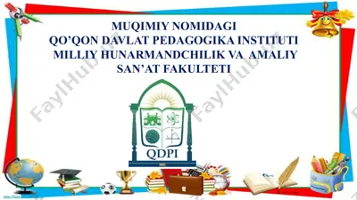 qo`qon davlat pedagogika instituti tarixi — PPTX