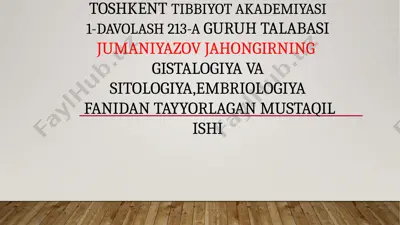 orqa miyyaning harakatlantiruvchini neyronlarining turlari va ularning morfo-funksional xususiyatlari — PPTX