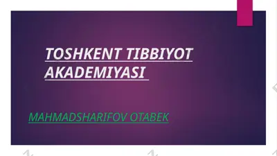 o’zbekistonda ekologik muammolarni bartaraf etishning konseptual asoslari — PPTX