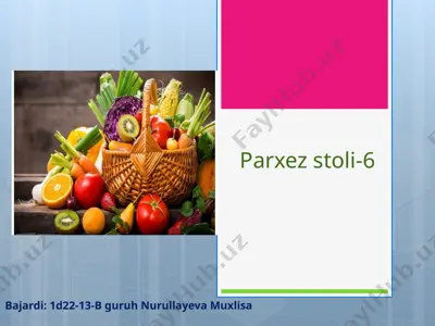 parhez stoli-6 — PPTX