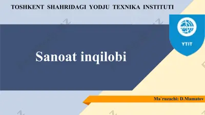 sanoat inqilobi — PPTX