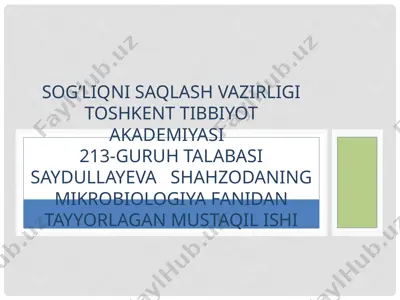 autoimmun kasalliklarining kelib chiqishi, kechishi, tashxisi — PPTX