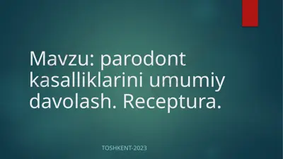 parodontoz nima? — PPTX