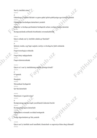 sun’iy intellekt nima? — DOCX