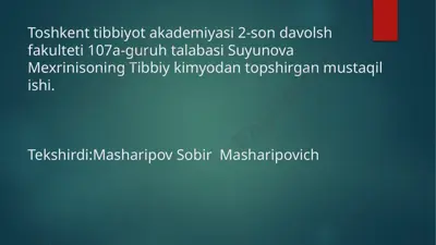 dispers sistemalar haqida mustaqil ish — PPTX