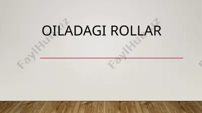 oiladagi rollar — PPTX