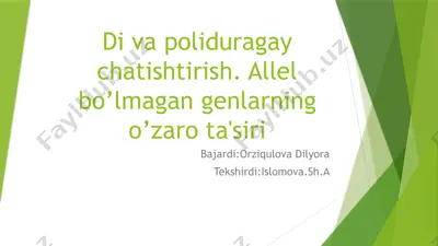 di va poliduragay chatishtirish — PPTX