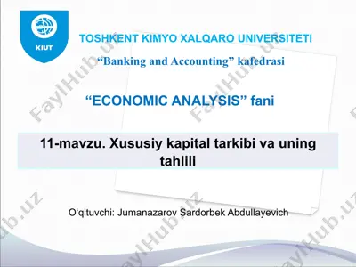 "xususiy kapital tahlil etish" — PPTX