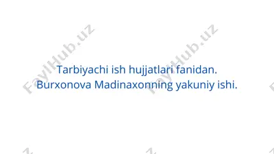 tarbiyachi ish hujjatlari fanidan - transport vositalari — PDF