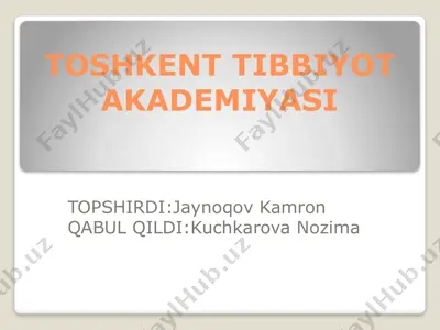 ma’lumotlar omborini boshqarish tizimlari — PPTX
