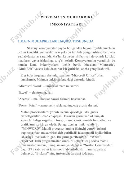 microsoft word — DOCX