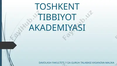 o'zbekistonda tibbiy turizmni rivojlantirish maqsadlari — PPTX