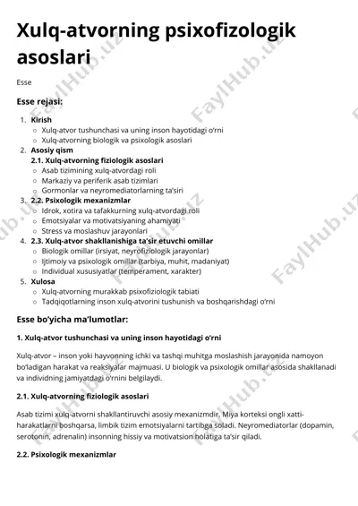 xulq-atvorning psixofizologik asoslari — PDF
