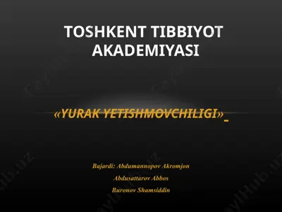 yurak yetishmovchiligi — PPT