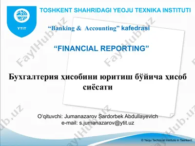 "financial reporting" — PPTX