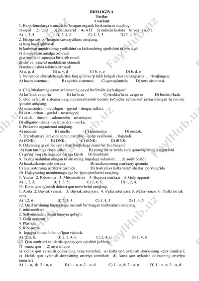testlar — PDF